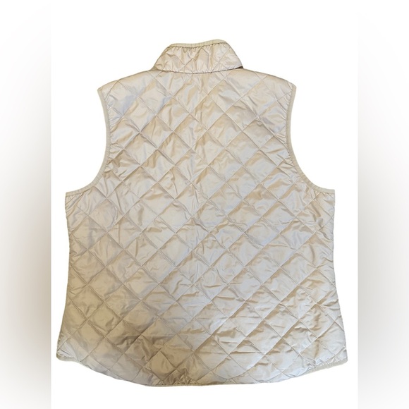 Old Navy Champagne Beige Quilted Puffer Zip Up Vest Lightweight Size XL - Picture 2 of 5